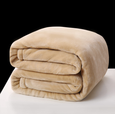 超柔法兰绒毯子 午睡毯 加厚冬季法兰绒盖毯毛毯珊瑚绒毯 保暖床单 卡其 150*200cm单人床